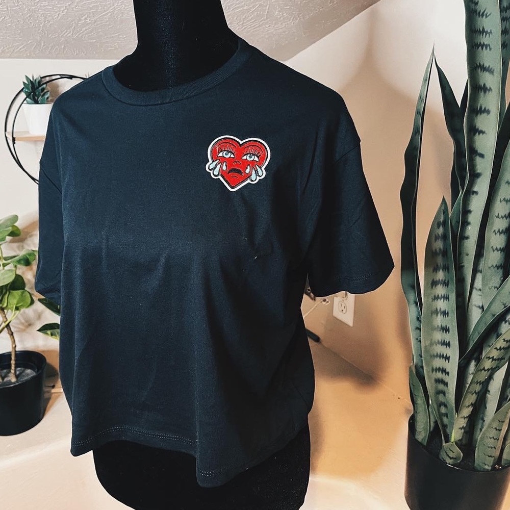 Embroidered Crop Top